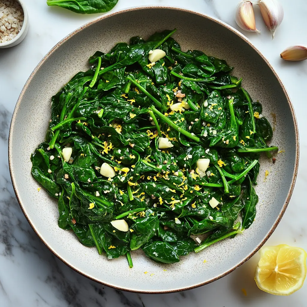 Lemon‑Garlic Sautéed Spinach